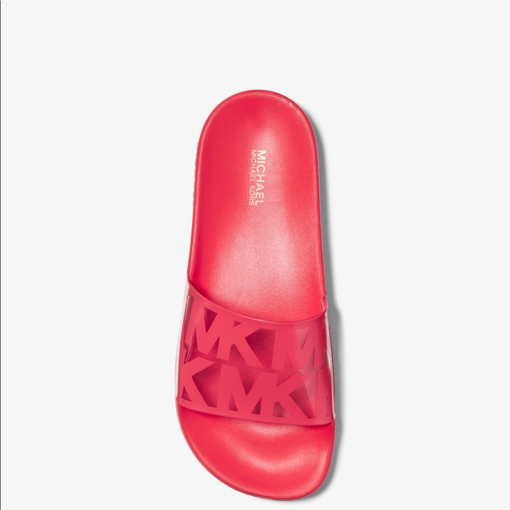 Michael Kors: Penny Logo Rubber Slide Sandal